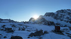 Sonnenuntergang; Mueller Hut Route, Tag 1.