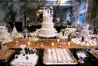 The dessert table turned out beautifully with all the sweets and Matthew Robbin's arrangements displayed in some of my vases.