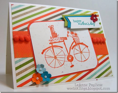 LeAnne Pugliese WeeInklings Paper Players 194 Bicycle Mothers Day Stampin