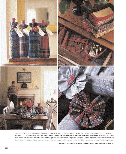 Several ways to incorporate tartan into a dining room.