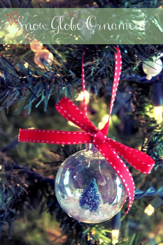 DIY Snow Globe Ornament with Bottle Brush Tree - Christmas Craft DIY Snow Globe Ornament with Bottle Brush Tree - Christmas Craft