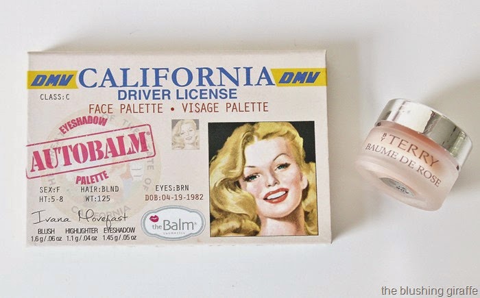 thebalm auto balm california face palette by terry baume de rose lip balm
