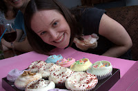 Eva with her cupcakes