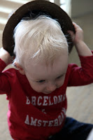 Oscar showing off that he has hair now
