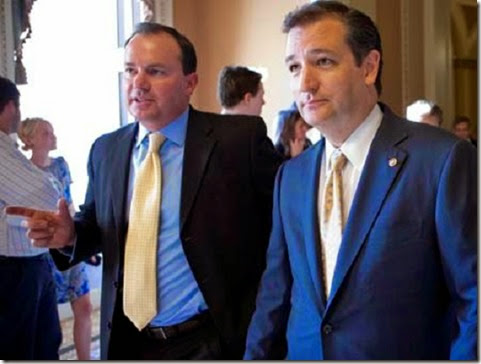 Senators Mile Lee - Ted Cruz AP Photo