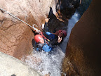 Descente &agrave; trois dans le rappel.
