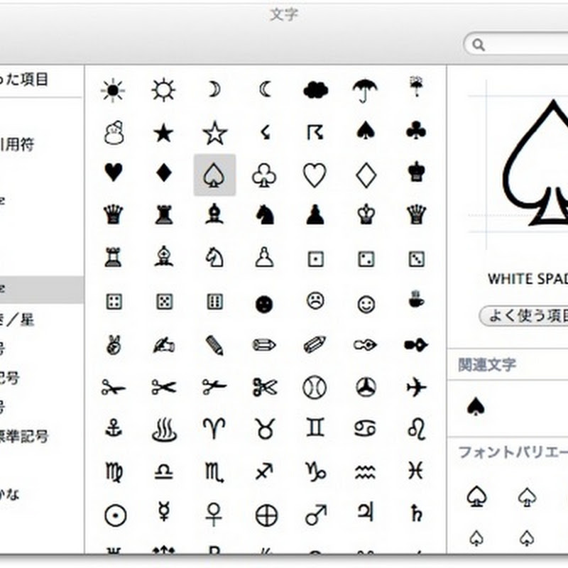 Macで「特殊な文字」を一覧から探して入力したい