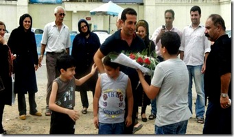 Released Nadarkhani Greets Family 9-9-12 Released Nadarkhani Greets Family 9-9-12