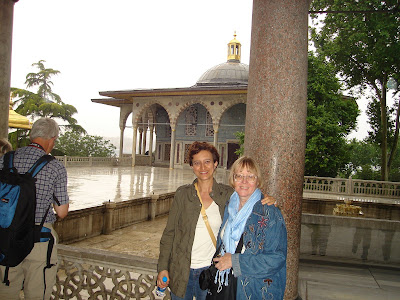 Day 4: Ozlem &amp; Nancy at the upper courtyard of Topkapi Palace