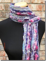 purple and pink scarf