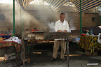 Preparing shashlik