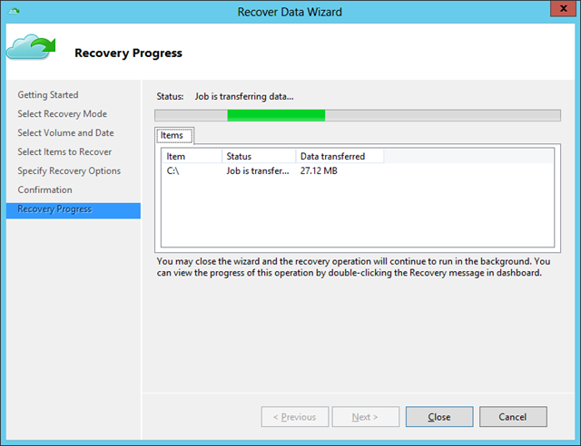 Recover Data Wiz - Recovery Process