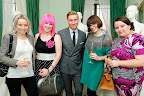 Bloggers from left to right: Charlotte O'Shea of Rock My Wedding; Kat Williams of Rock N Roll Bride; Mark; Alexia Cuddyre of OMG I'm Getting Married; Anna from Anna and the Ring. Bloggers from left to right: Charlotte O'Shea of Rock My Wedding; Kat Williams of Rock N Roll Bride; Mark; Alexia Cuddyre of OMG I'm Getting Married; Anna from Anna and the Ring.