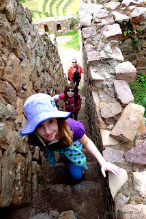 Narrow, steep stairs are everywhere.