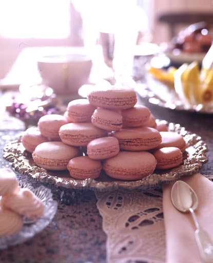 Pink macaroons from Martha's house in Maine. (Martha Stewart Living)