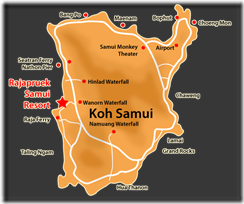 Rajapruek Samui Resort map, Koh Samui