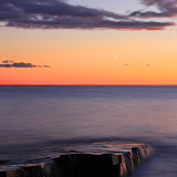 Sunset and Moon on Artist Point / Grand Marais / Minnesota