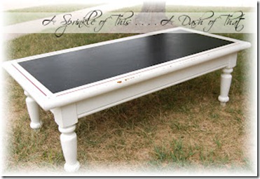 Chalkboard Coffee Table {A Sprinkle of This . . . . A Dash of That} Chalkboard Coffee Table {A Sprinkle of This . . . . A Dash of That}