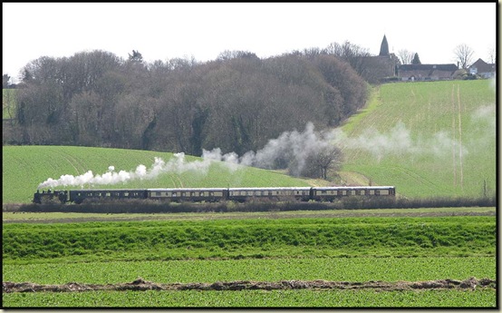 First train of the season on the Kent and East Sussex Railway