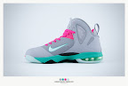 nike lebron 9 ps elite grey candy pink 9 05 sneakerbox LeBron 9 P.S. Elite Miami Vice Official Images & Release Date