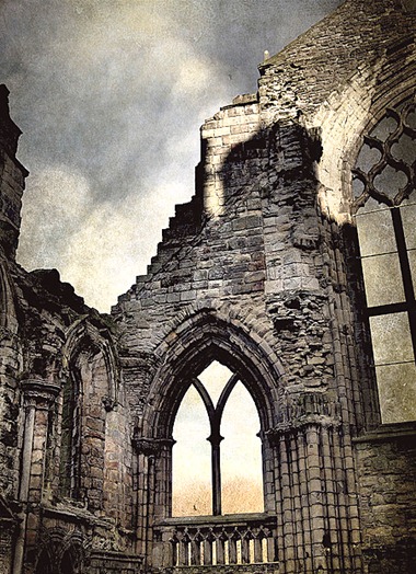 Ruins of Holyrood Abbey in Edinburgh, Scotland