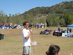 Getting interviewed.