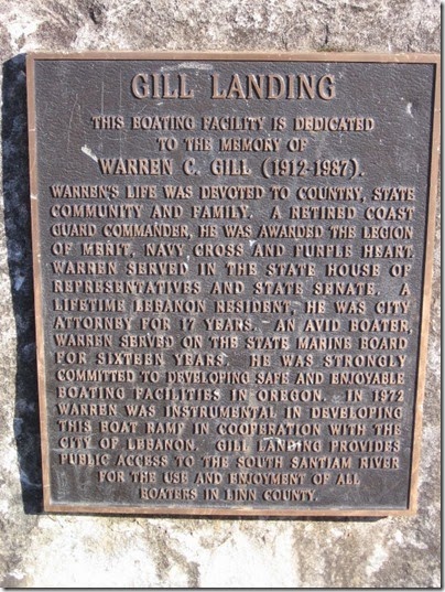 IMG_4204 Gill Landing Plaque in Lebanon, Oregon on October 21, 2006