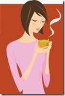 woman with hot drink