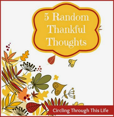 Five Random Thankful Thoughts ~ November 21st  Edition