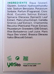 ingredientesyestocucumberseyegel