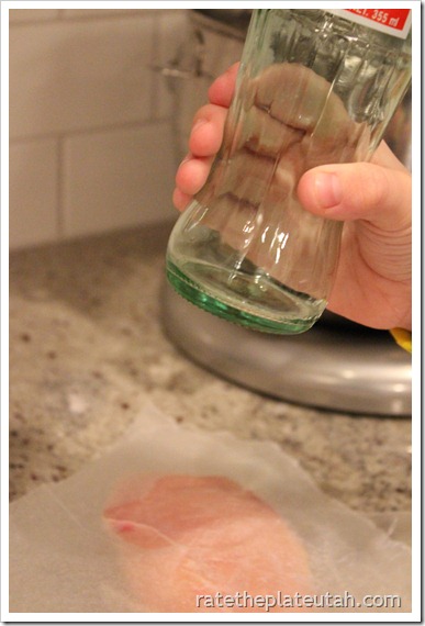 Pounding Chicken with a Coke Bottle