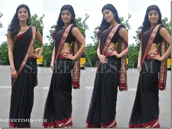 Pranitha_Black_Designer_Saree