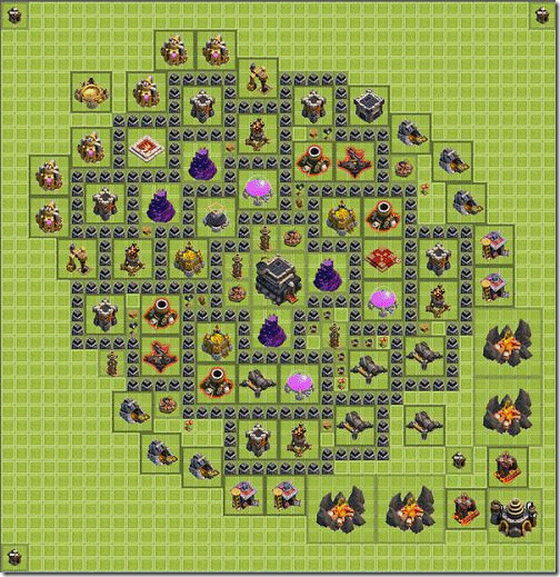 bentuk tembok terunik clash of clans bentuk tembok terunik clash of clans