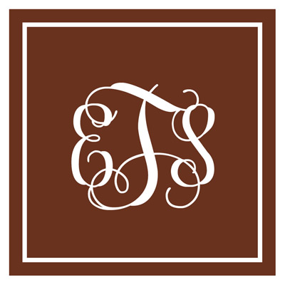 Personalized Chocolate Square Stickers (laylagrace.com)