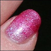 Black Pink Glitter Gradient Nails 2