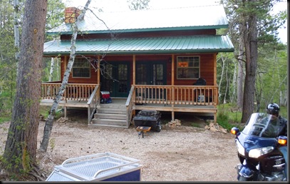 Cabin south of Lead, SD; our lodging for two nights (June 12th and 13th)