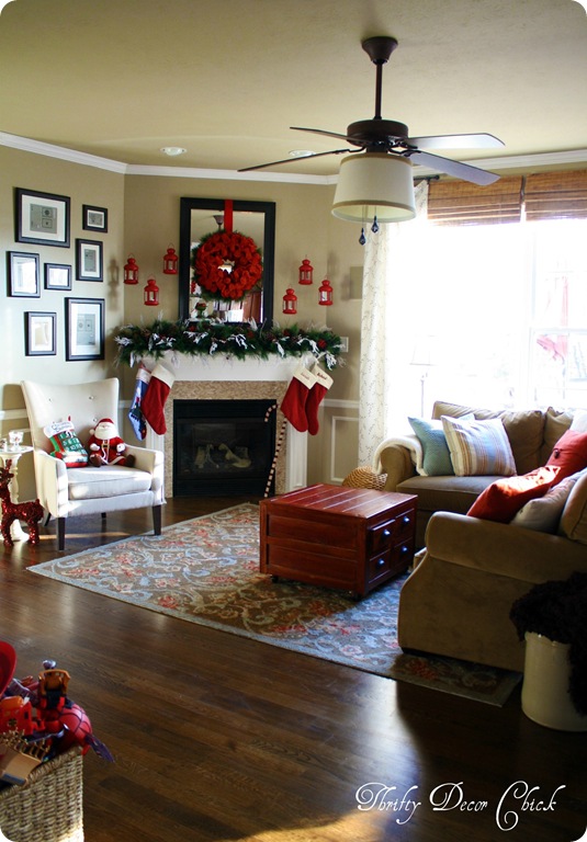 my new christmas mantel from thrifty decor chick stein mart christmas decor