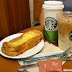 Ham and Triple Cheese Sandwich, Venti Hot White Chocolate Mocha, and Venti Iced Caramel Macchiato at Starbucks Abreeza