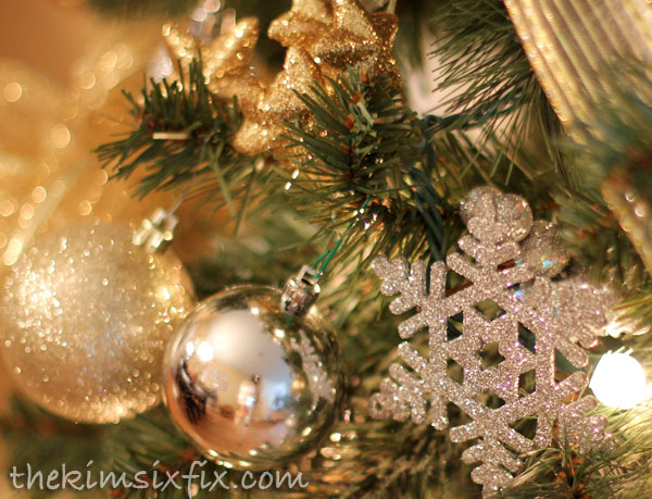 Gold and silver snowflake