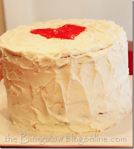 valentine heart cake