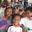 Children from SOS Village waiting for their turn for the dental caravan