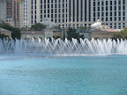 The dancing fountains at the Bellagio.