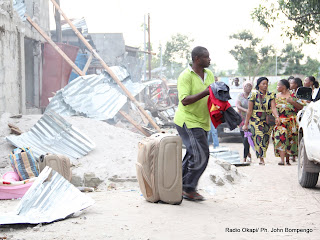 Dégâts causés par l’incendie du camp militaire le 5/3/2012 à Brazzaville. Radio Okapi/ Ph. John Bompengo