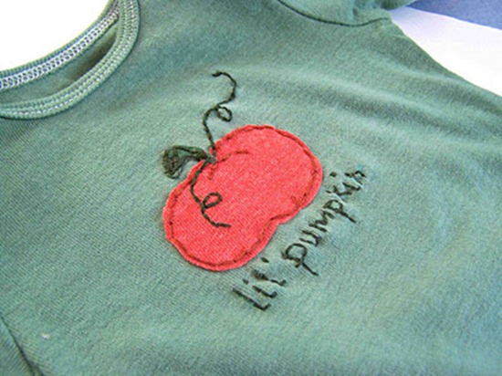 DIY pumpkin onesie