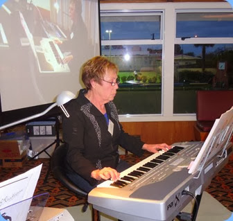 Yvonne Moller playing her Korg Pa1X. Photo courtesy of Dennis Lyons.