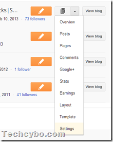blogger settings