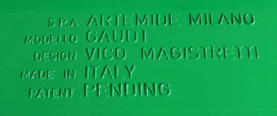 Gaudi armchair imprint, green