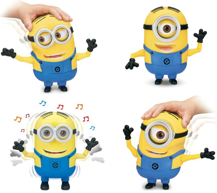 Boneco Minion que ri, dança e canta. Foto: reprodução boneco-minion-dave-falador-meu-malvado-favorito-2-toyng-02