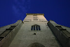 Facade of the Cathedral of Saint Martin at night