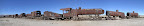 Shweet panorama of one of the rows of ancient, rusting steam engines.